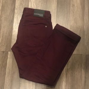 Express Maroon Jeans